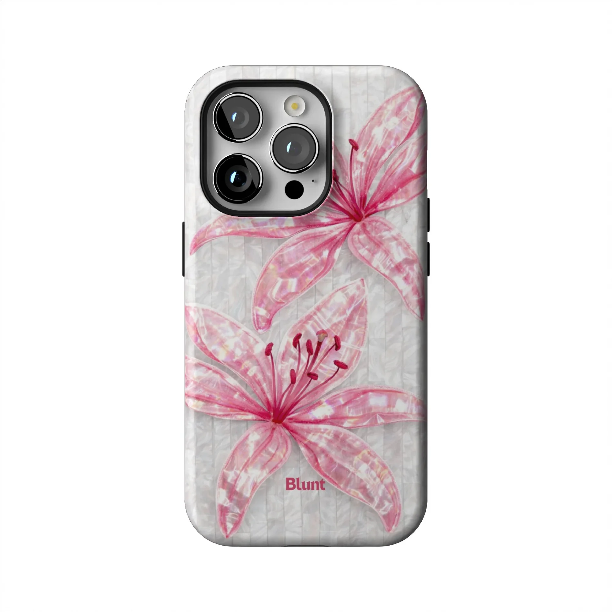 Pink Floral Luster iPhone Case - Image 15