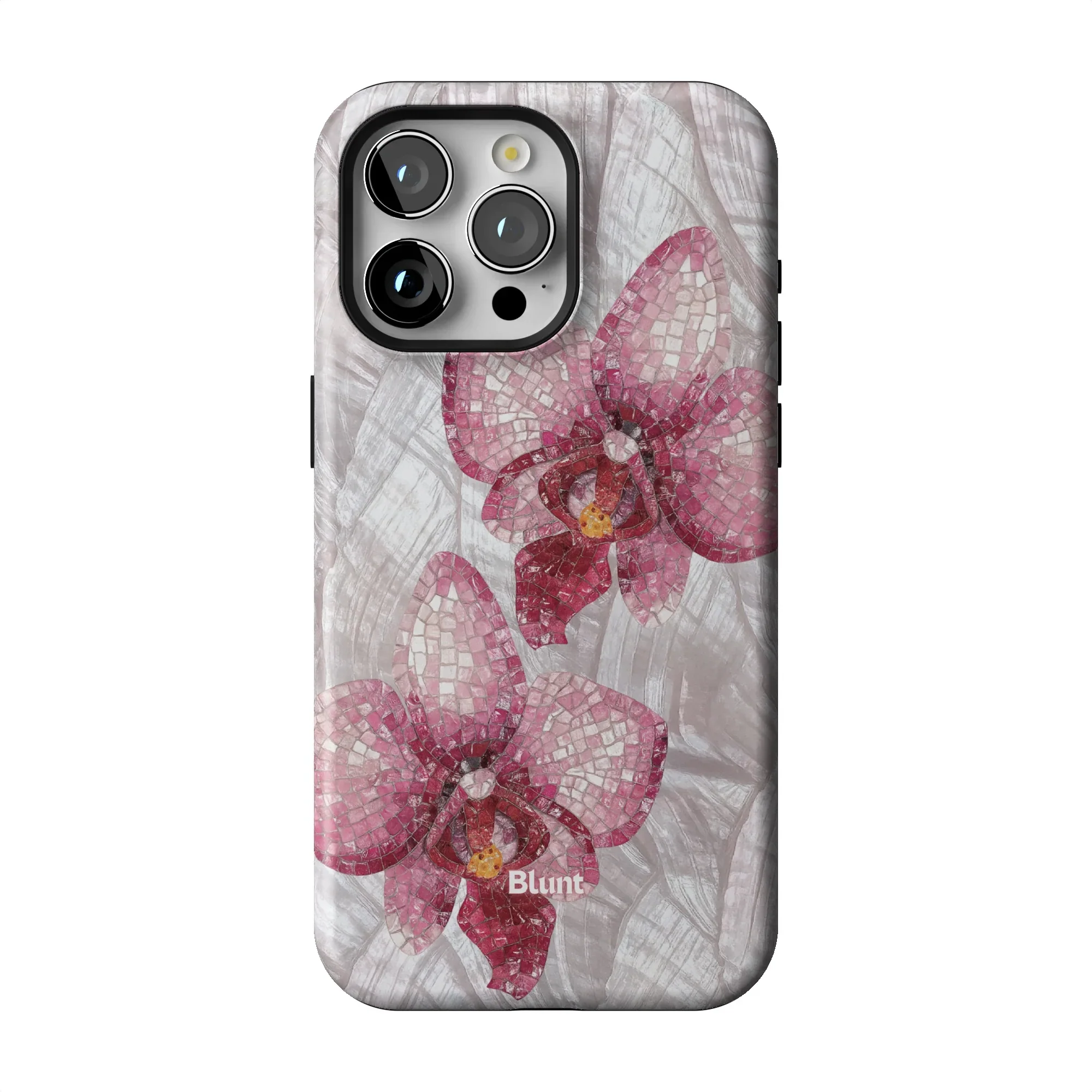 Pink Mosaic Orchids iPhone Case - Image 42