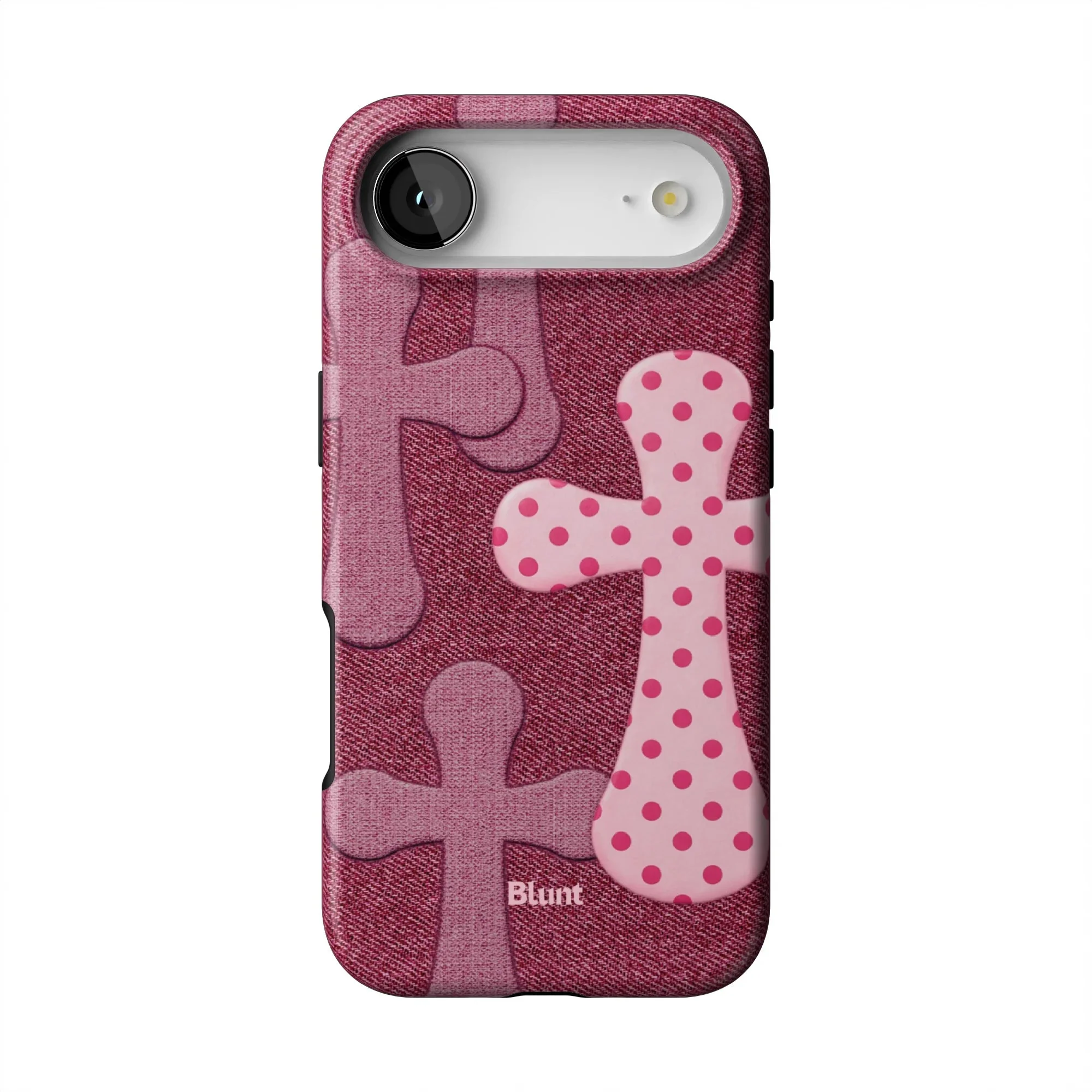 Pink Polka Patch iPhone Case - Image 4