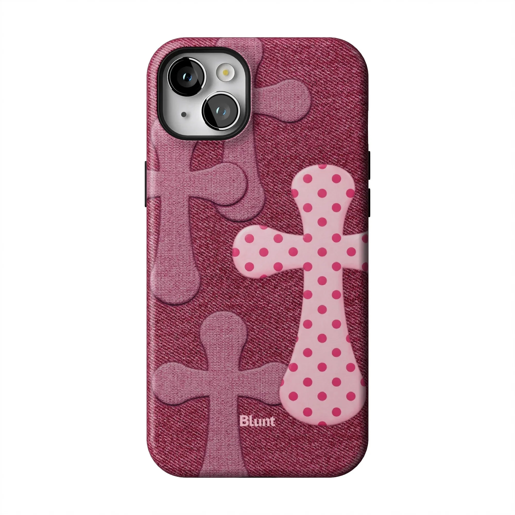 Pink Polka Patch iPhone Case - Image 45