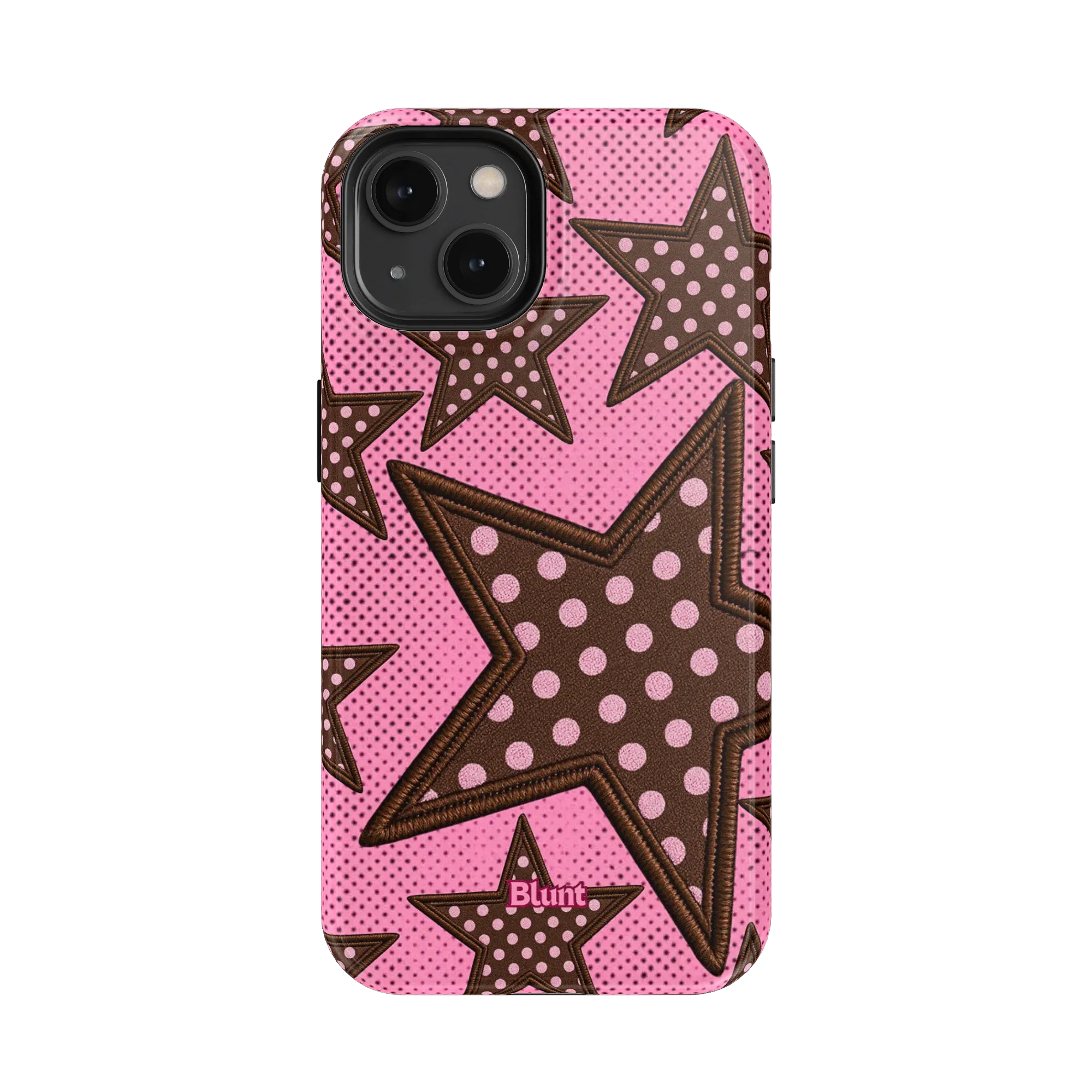 Pink Polka Star iPhone Case - Image 13