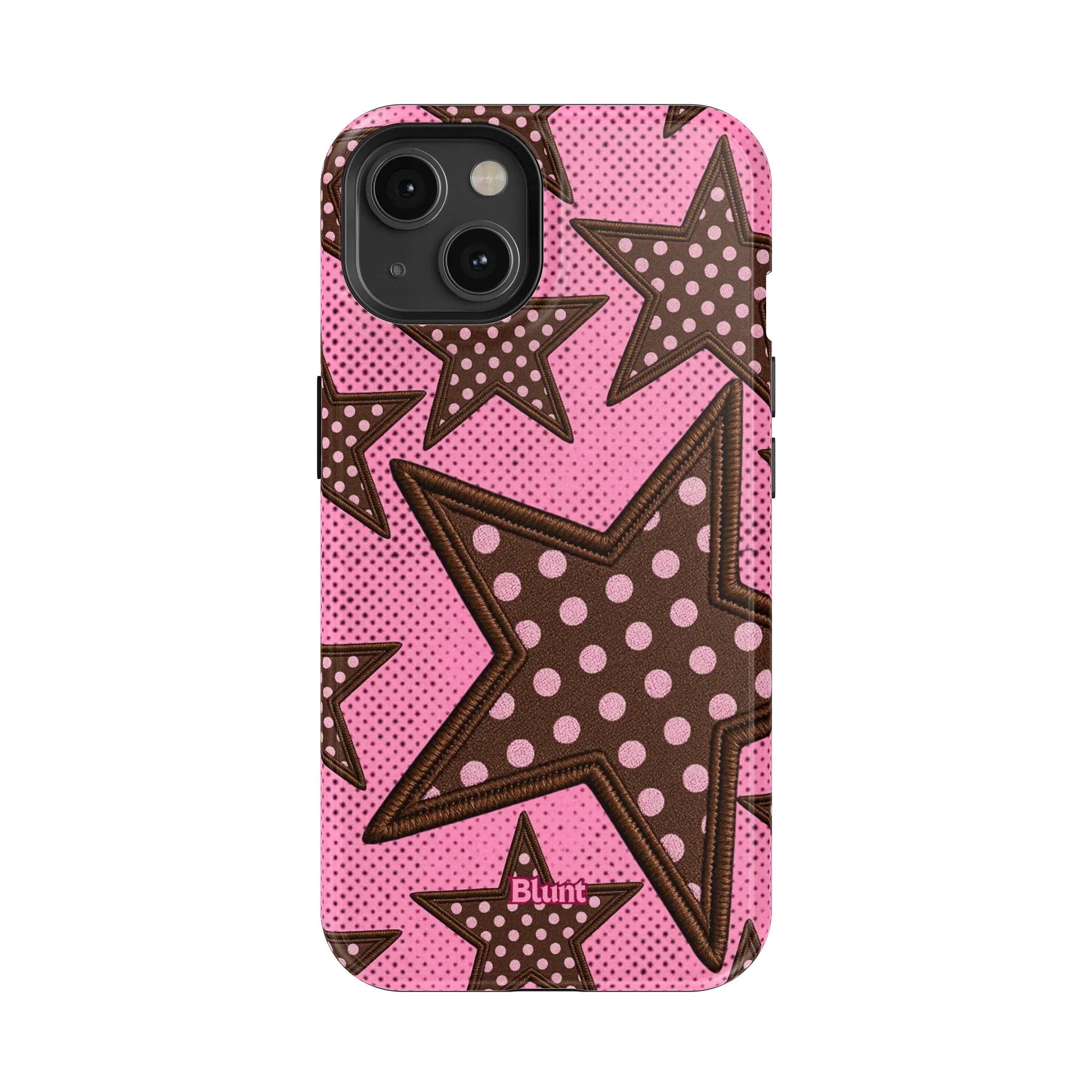 Pink Polka Star iPhone Case - Image 17