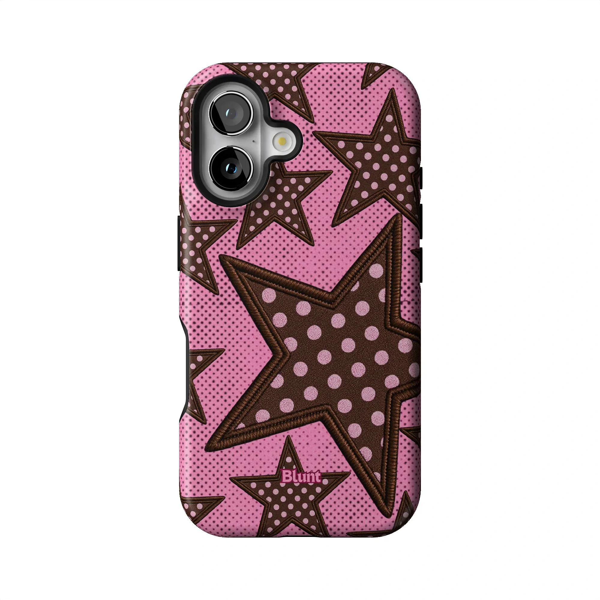 Pink Polka Star iPhone Case - Image 36
