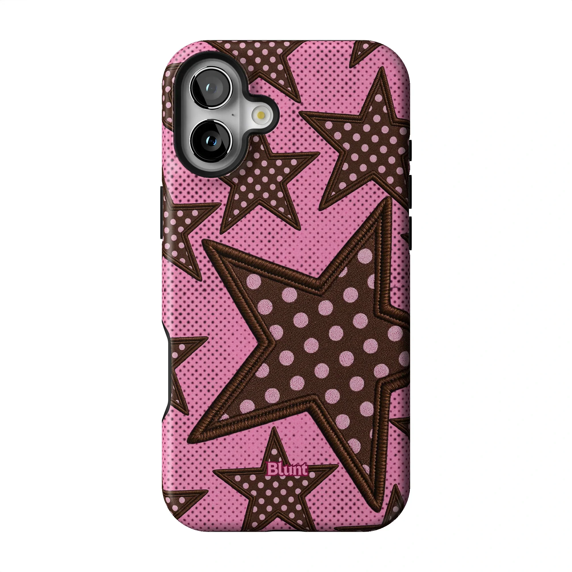 Pink Polka Star iPhone Case - Image 39