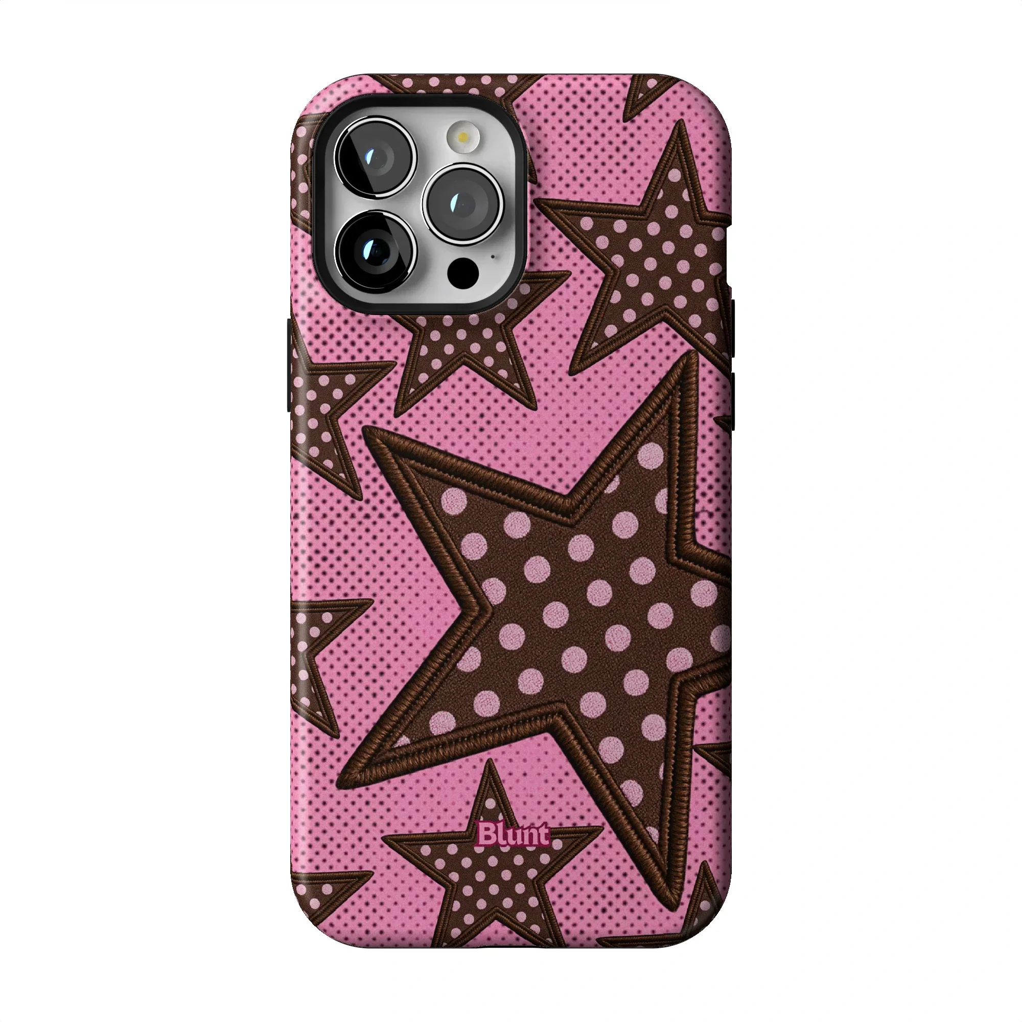 Pink Polka Star iPhone Case - Image 50