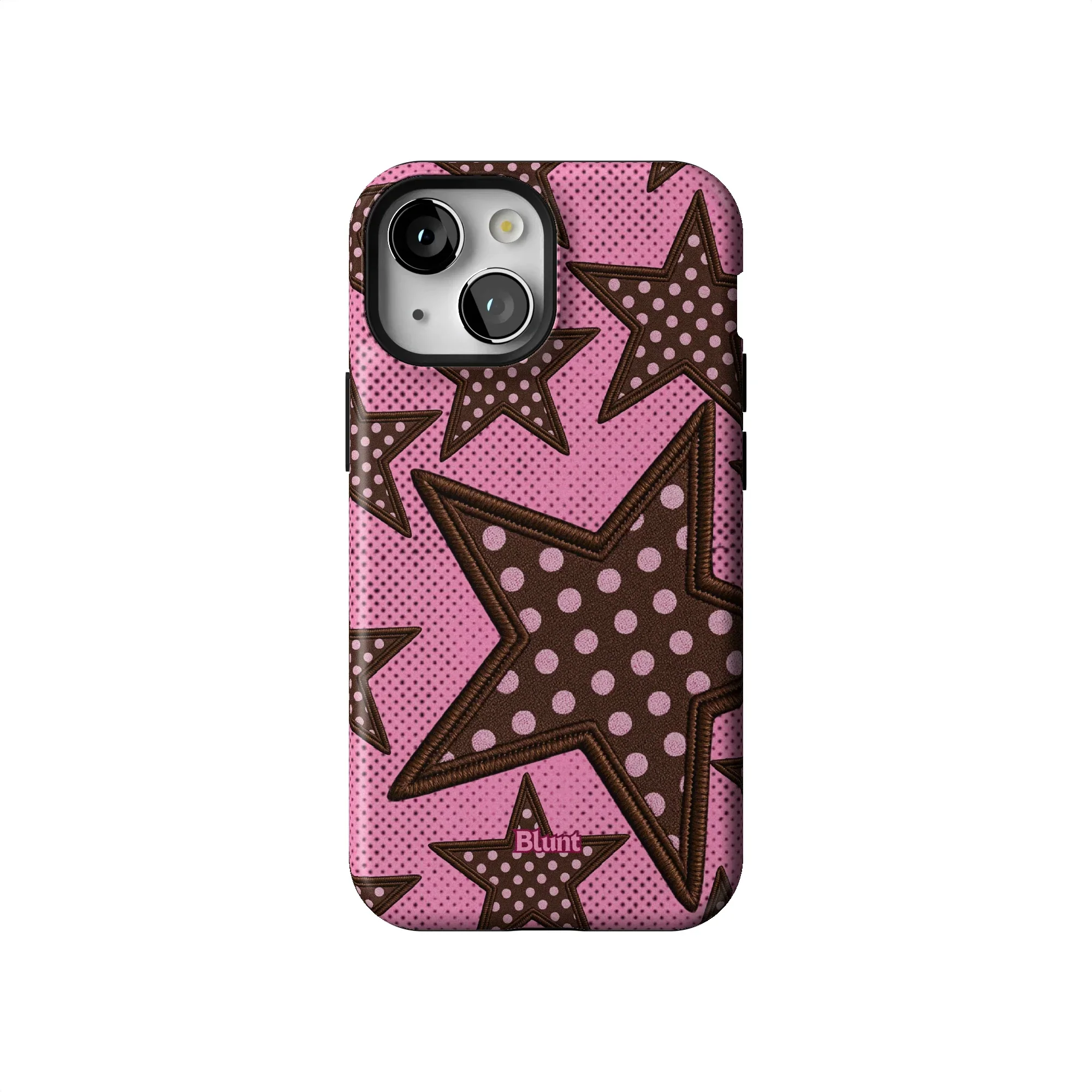 Pink Polka Star iPhone Case - Image 51