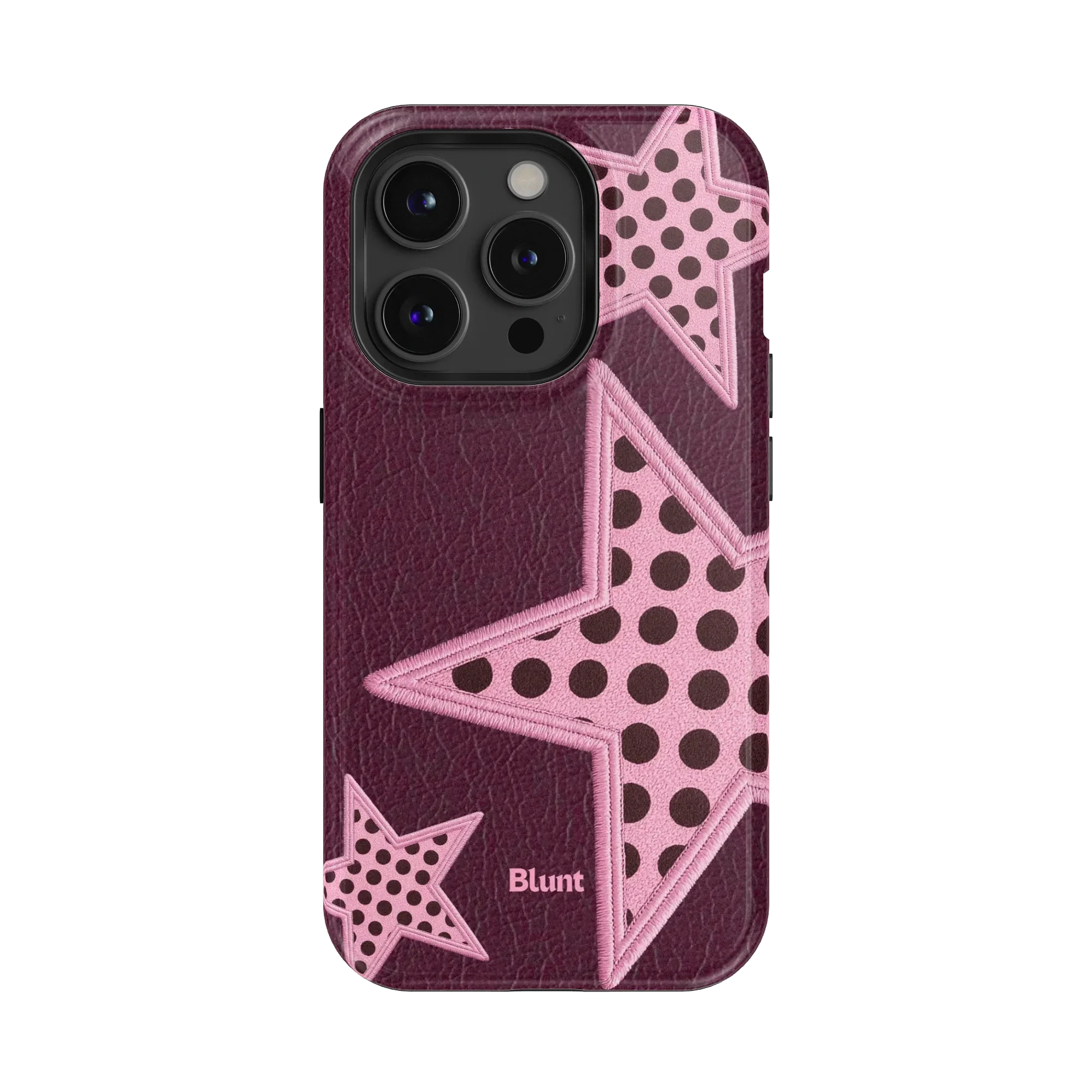 Plum Polka Star iPhone Case - Image 10