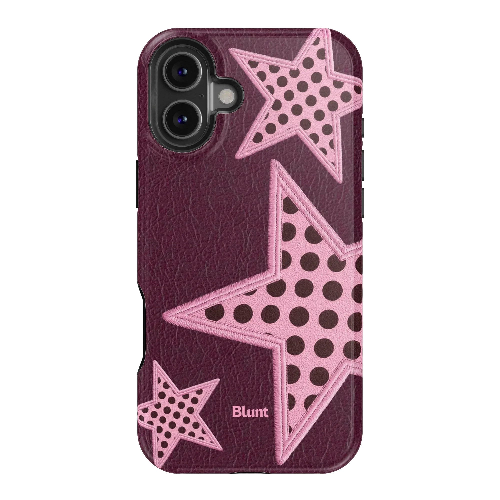 Plum Polka Star iPhone Case - Image 8