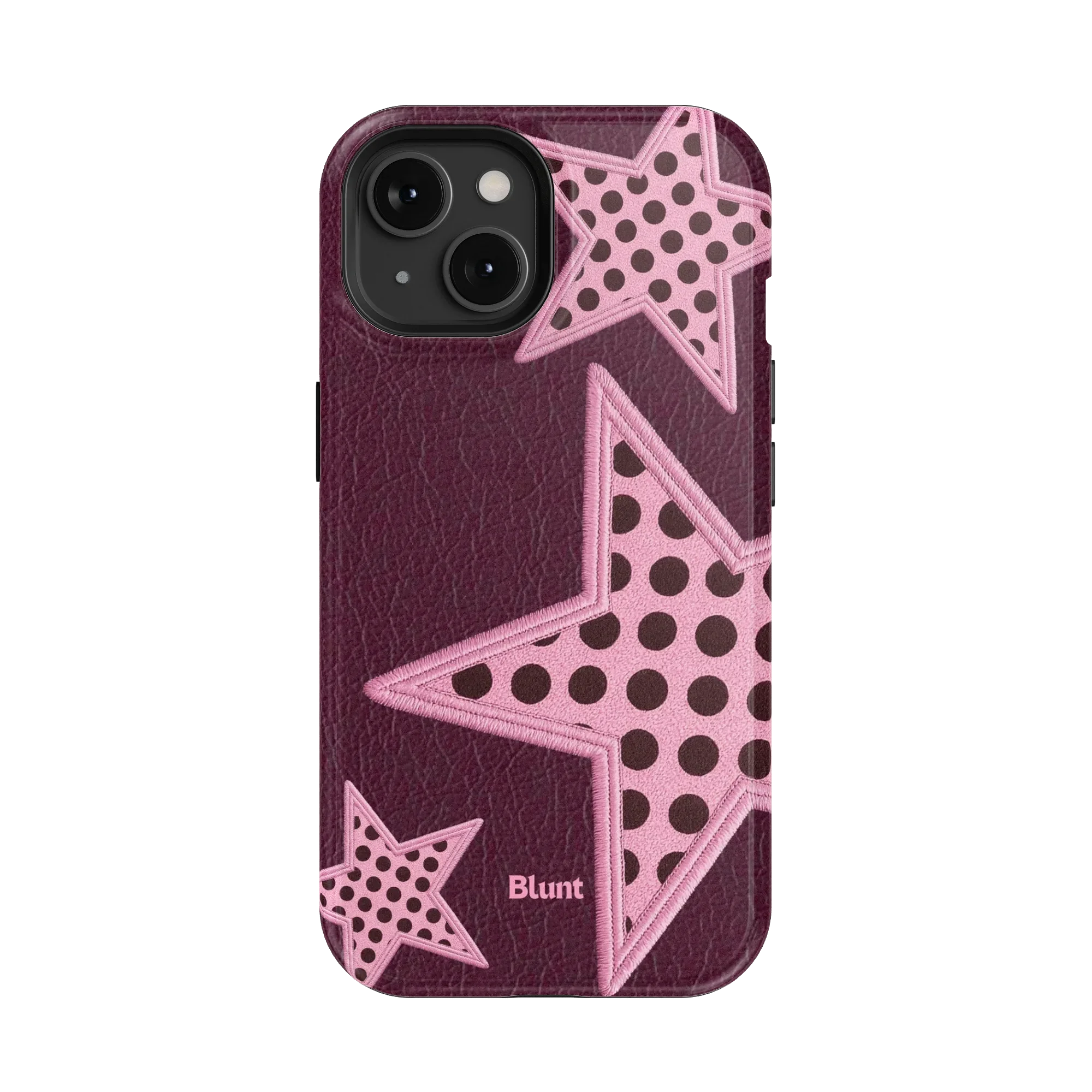 Plum Polka Star iPhone Case - Image 9