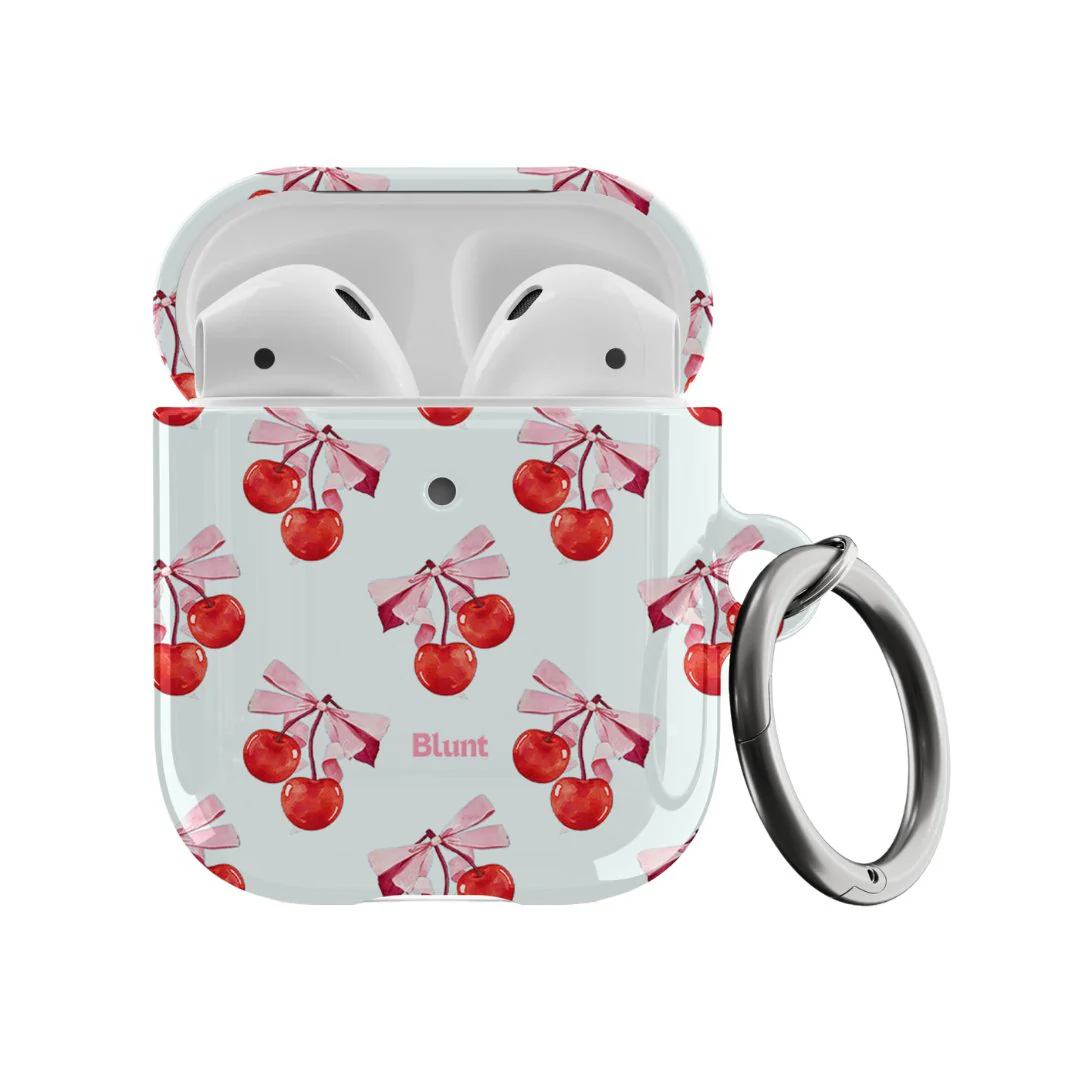 White Cherry Airpod Case